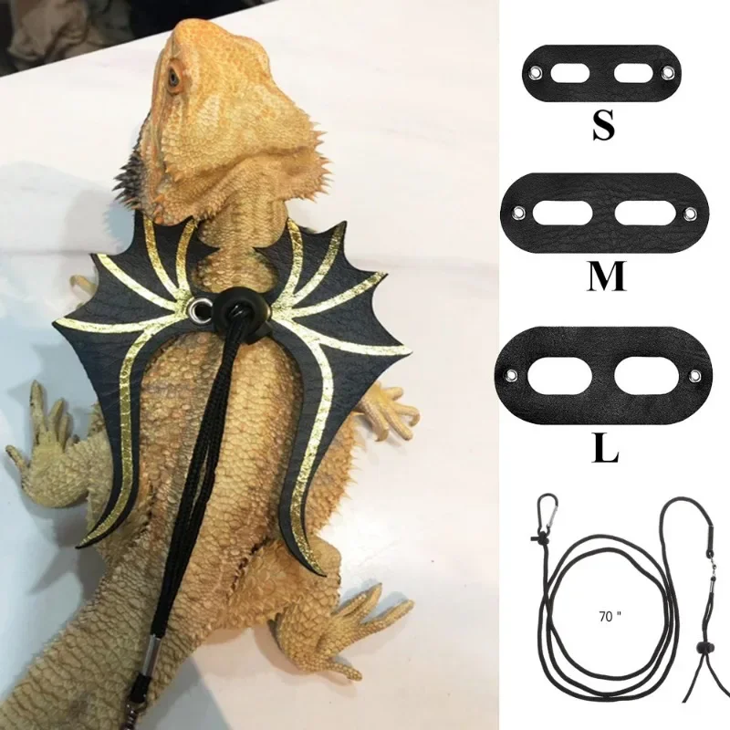 Coleira Peitoral para Lagarto com Asas de Dragão e Estofamento Macio - Imagem 3