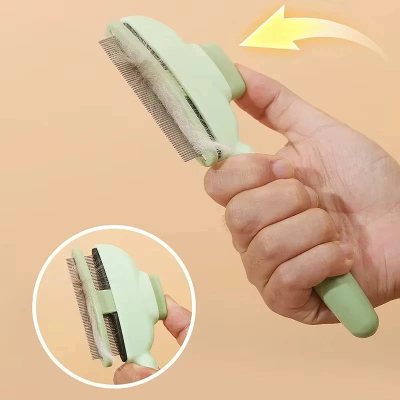 Escova para Gatos e Cães de Pelo Longo Autolimpante - Imagem 5