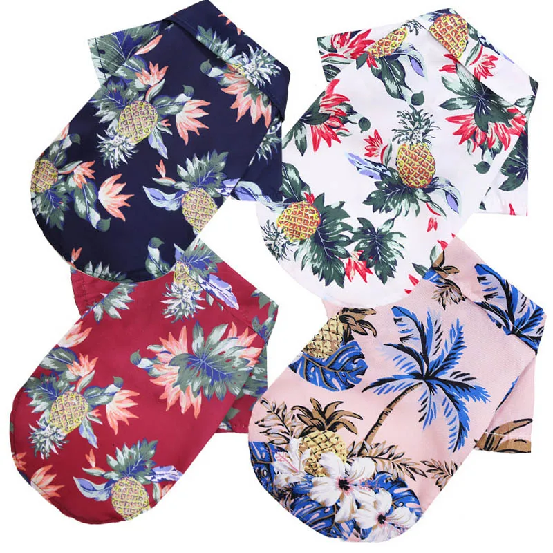 Camisa de Verão para Cães e Gatos de Poliéster Estampa Havaiana - Image 3