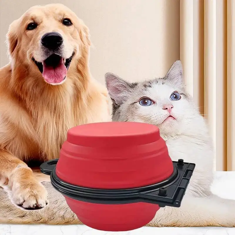 Tigela Dobrável 2 em 1 para Cães de Silicone com Alimentador Lento - Imagem 3