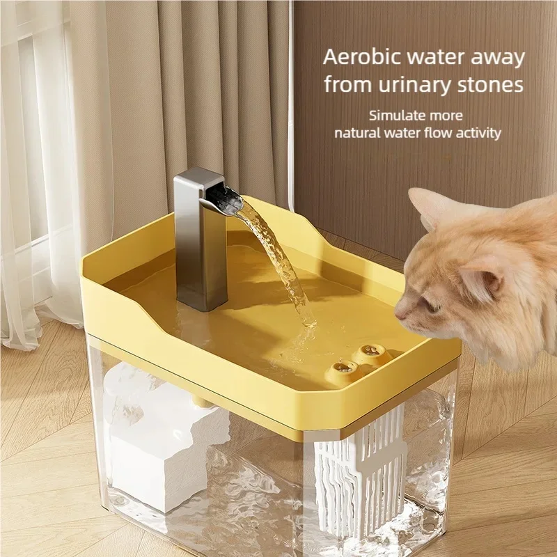 fonte de água para gatos com filtro usb