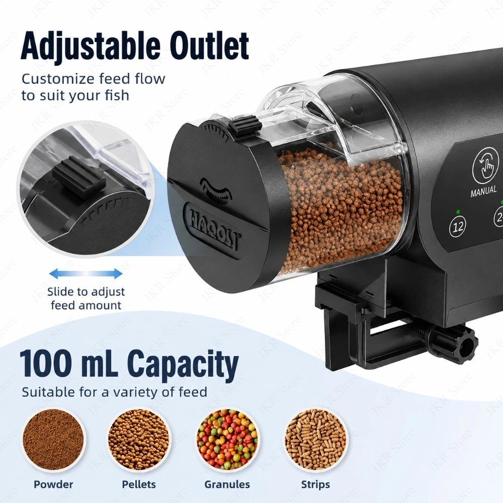 alimentador automático para aquário com temporizador