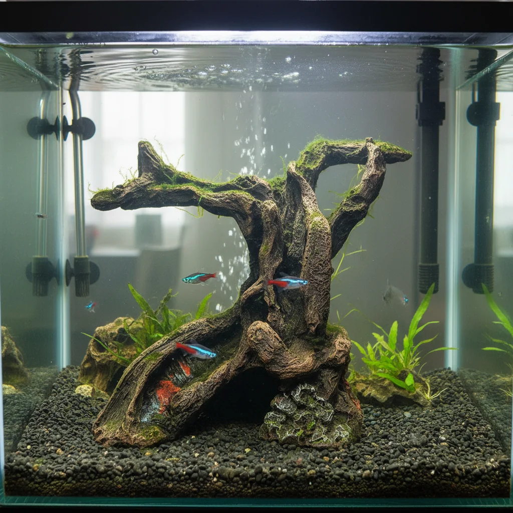 Ornamento de Resina para Aquário em Forma de Árvore 13 cm - Imagem 2