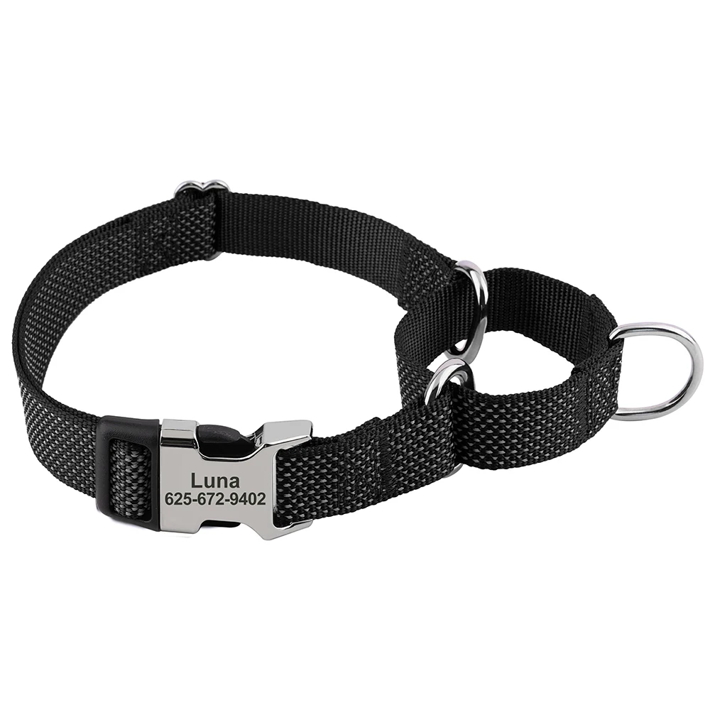 Coleira Martingale para Cães Nylon Reflexiva Ajustável - Imagem 2