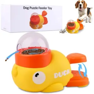 comedouro interativo de botão para cães