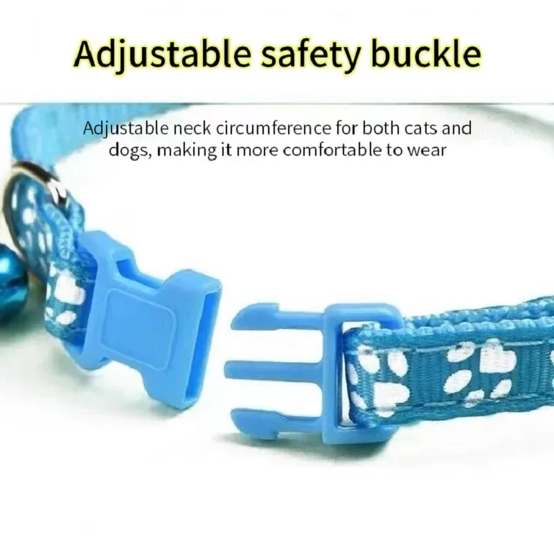 Coleira para Gatos e Cães Pequenos de Nylon com Sino e Ajuste de 19 a 32 cm - Imagem 5