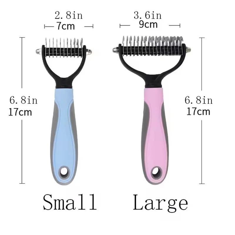 Escova para Cães e Gatos de 2 Lados para Remover Pelos Soltos - Imagem 6