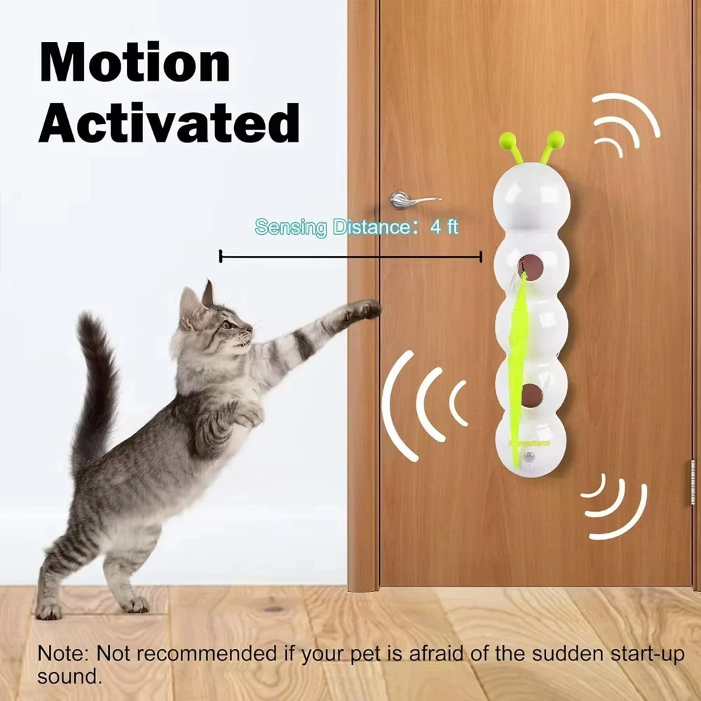 Brinquedo Interativo Caterpillar para Gatos com Movimento Ativado Recarregável - Image 4