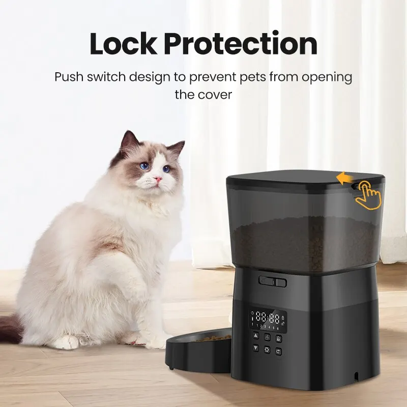 Alimentador Automático para Gatos e Cães com Botão - Image 6