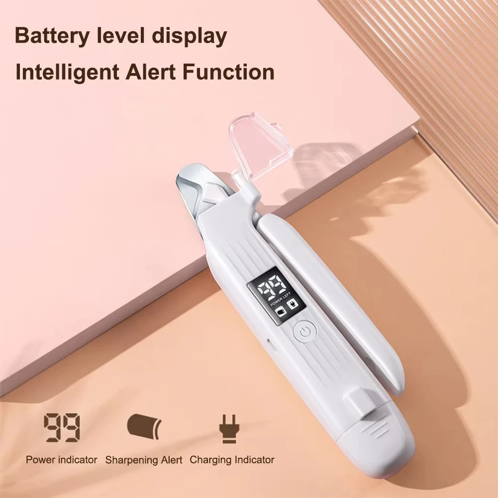 Aparador e Moedor de Unhas Elétrico para Cães e Gatos com LED e USB - Imagem 2