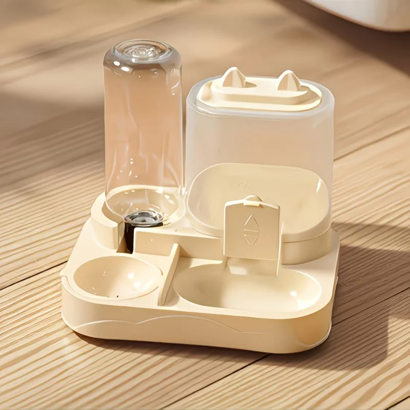 Comedouro e Bebedouro 2 em 1 para Pets Plástico Transparente - Imagem 4