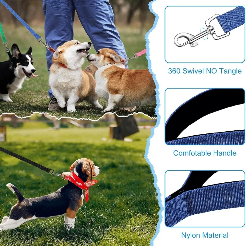Guia para Cães Grandes de Nylon para Treinamento e Passeio - Imagem 3
