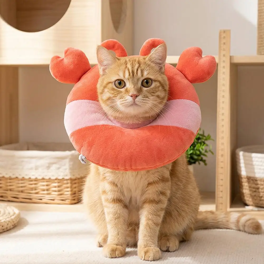 Coleira Protetora para Cães e Gatos de Poliéster com Design de Caranguejo - Imagem 3