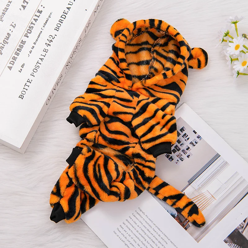 Jaqueta para Cães e Gatos de Fleece e Coral com Capuz e Lavagem Manual - Imagem 4