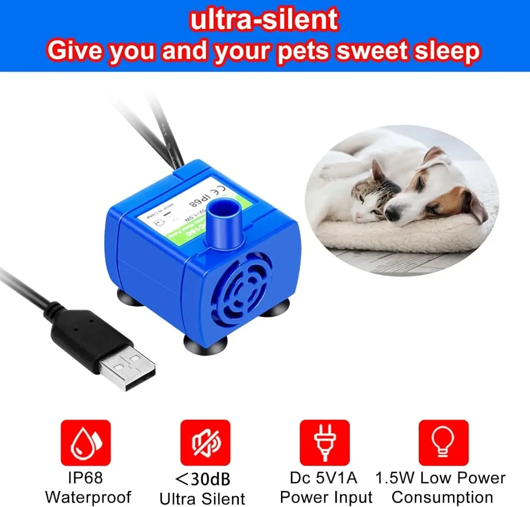 Bomba de Água para Gatos 1.5W com Luz LED e Ventosas - Image 5
