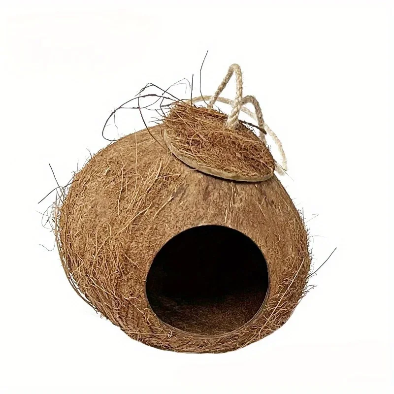 Ninho de Coco para Pássaros com Cordão para Pendurar - Imagem 4