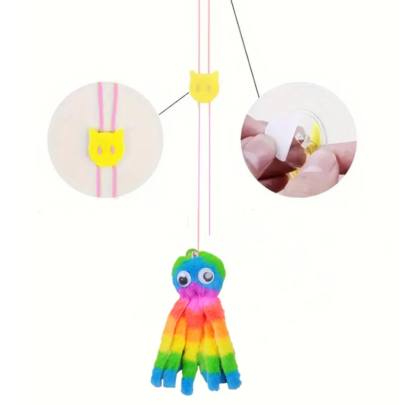 Brinquedo de Pelúcia Polvo para Gatos, Pendurável, Cor Vibrante - Image 3