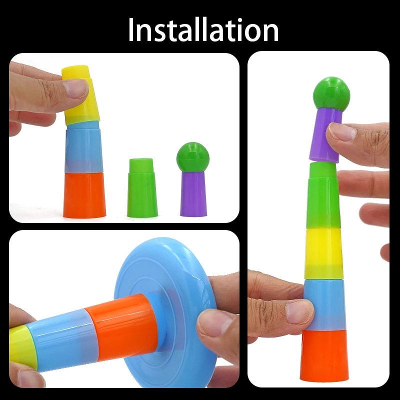 Brinquedo para Pássaros e Papagaios com Anéis de Plástico Coloridos - Imagem 4