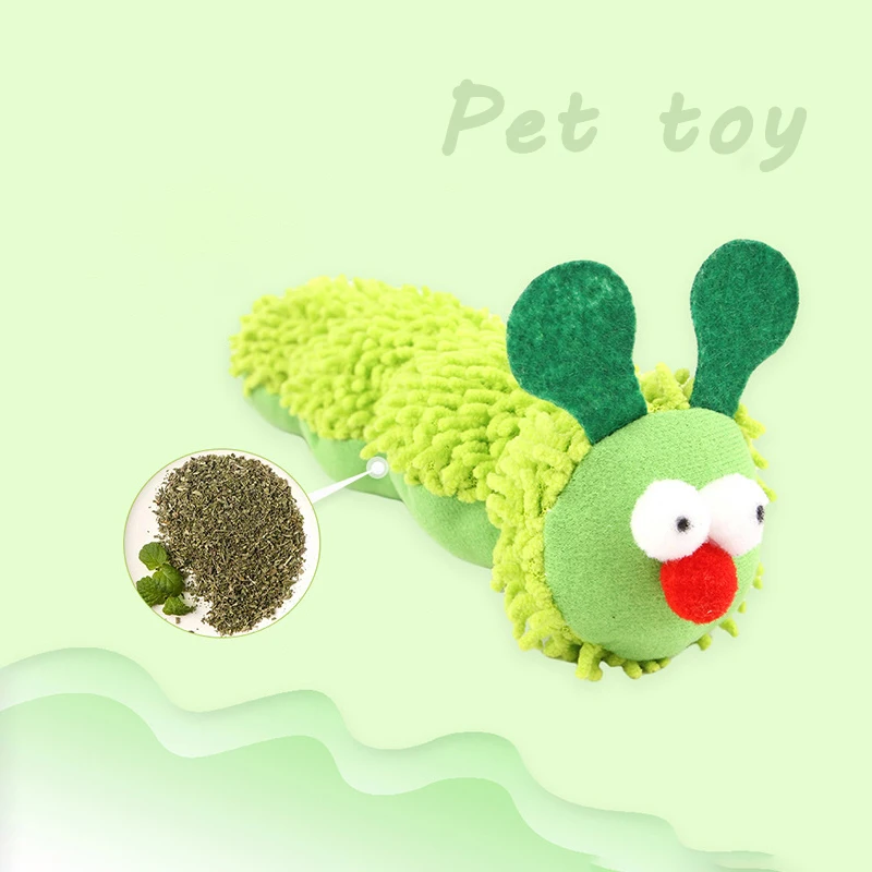 Brinquedo para Gatos Lagarta de Pelúcia com Catnip e Silvervine - Imagem 3