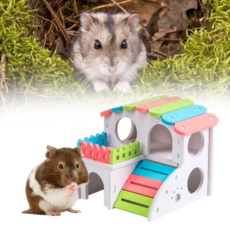Casa Plástica para Hamster Colorida 13x14,5x13,5 cm para Brincar e Esconder - Imagem 2