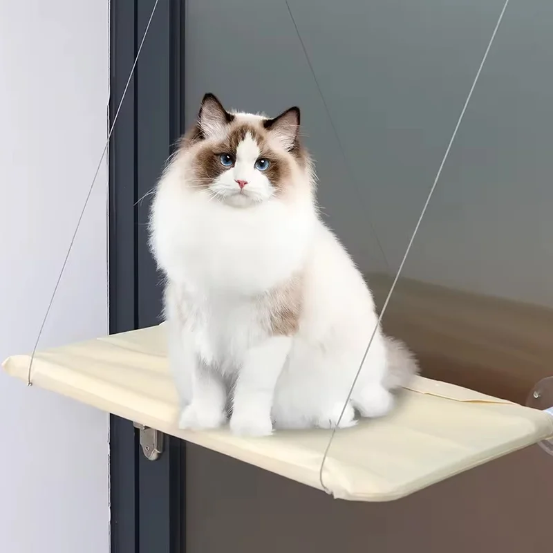 Cama de Rede para Gatos de Janela com Ventosas e Tecido Oxford - Imagem 2