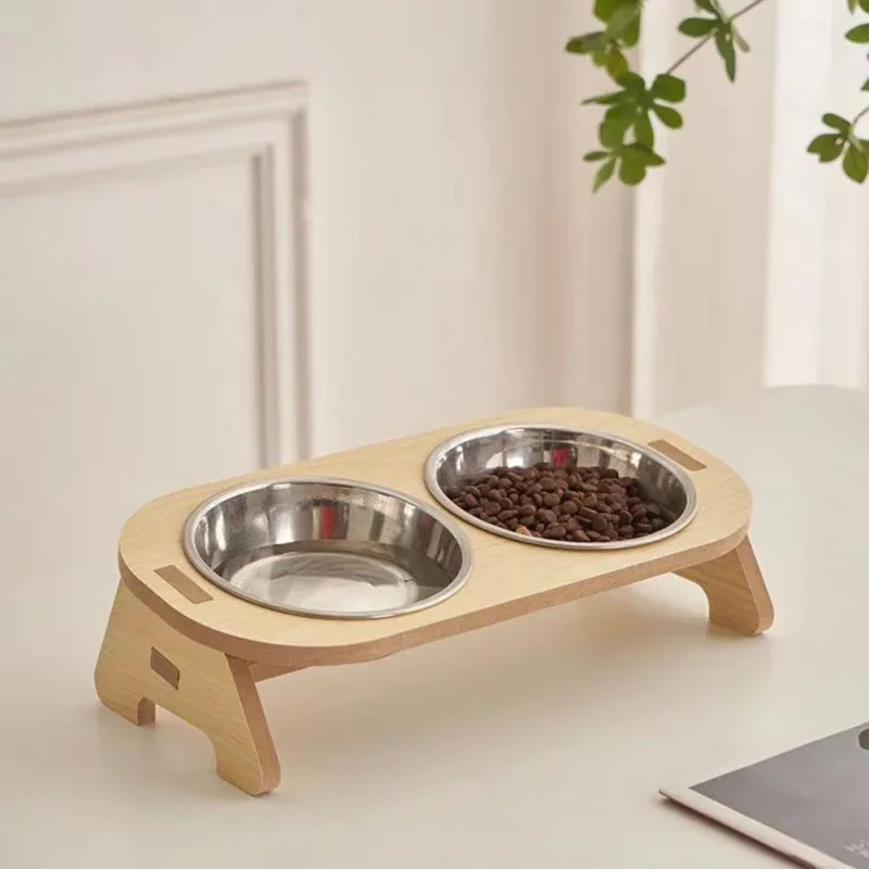 comedouro duplo para gatos antiderramamento