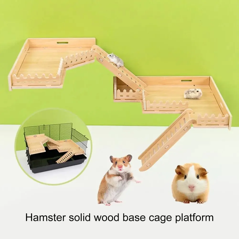 Plataforma de Escalada para Hamster de Madeira com Escada - Imagem 2