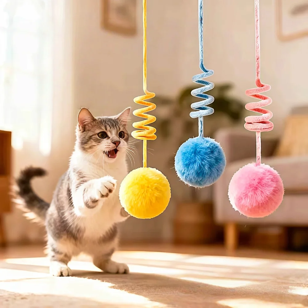 brinquedo para gatos com ventosa e mola