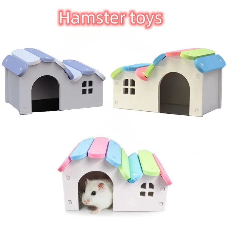 Casa para Hamster de Madeira PVC com Design Ventilado - Imagem 4