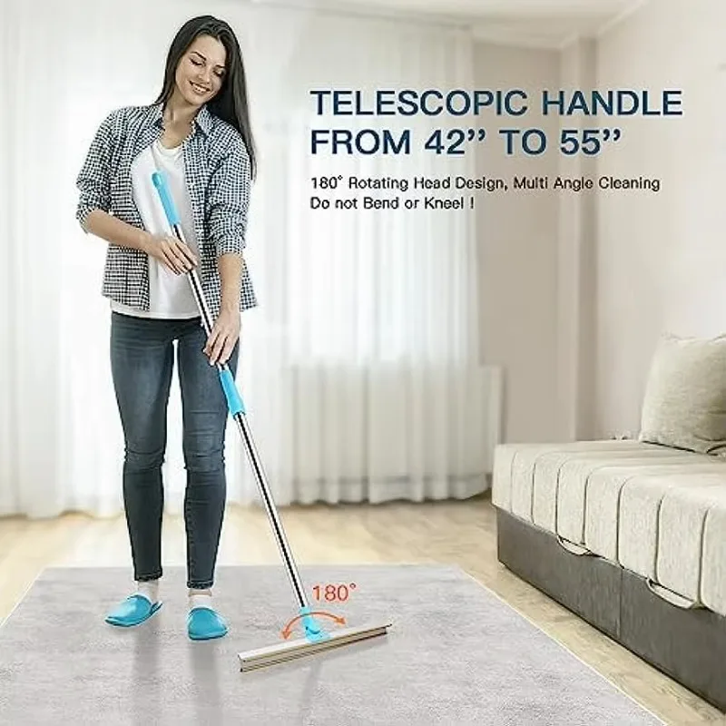 Conjunto Removedor de Pelos para Cães e Gatos com Alça Telescópica Ajustável - Imagem 2