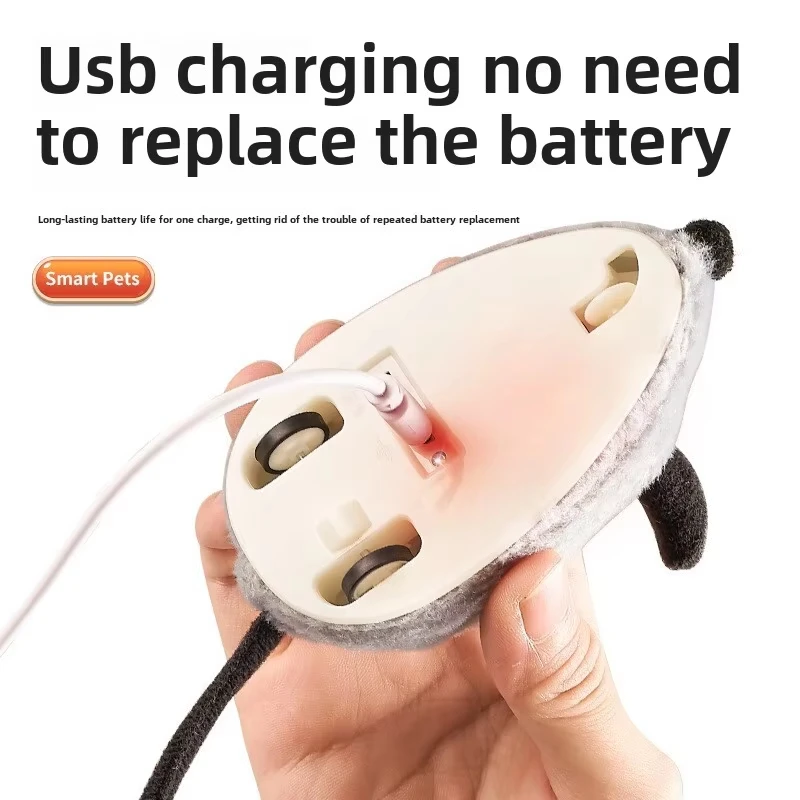 Brinquedo de Rato Eletrônico para Gatos Recarregável USB com Som - Imagem 5