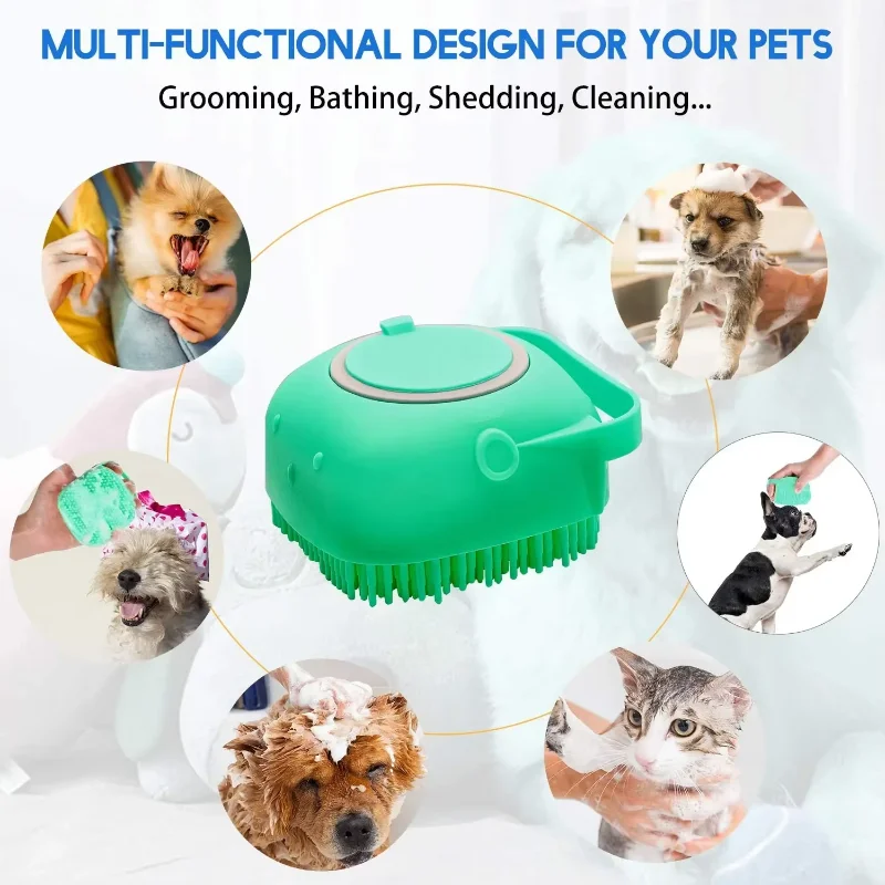 Escova Massageadora para Cães e Gatos de Silicone Macio - Image 2