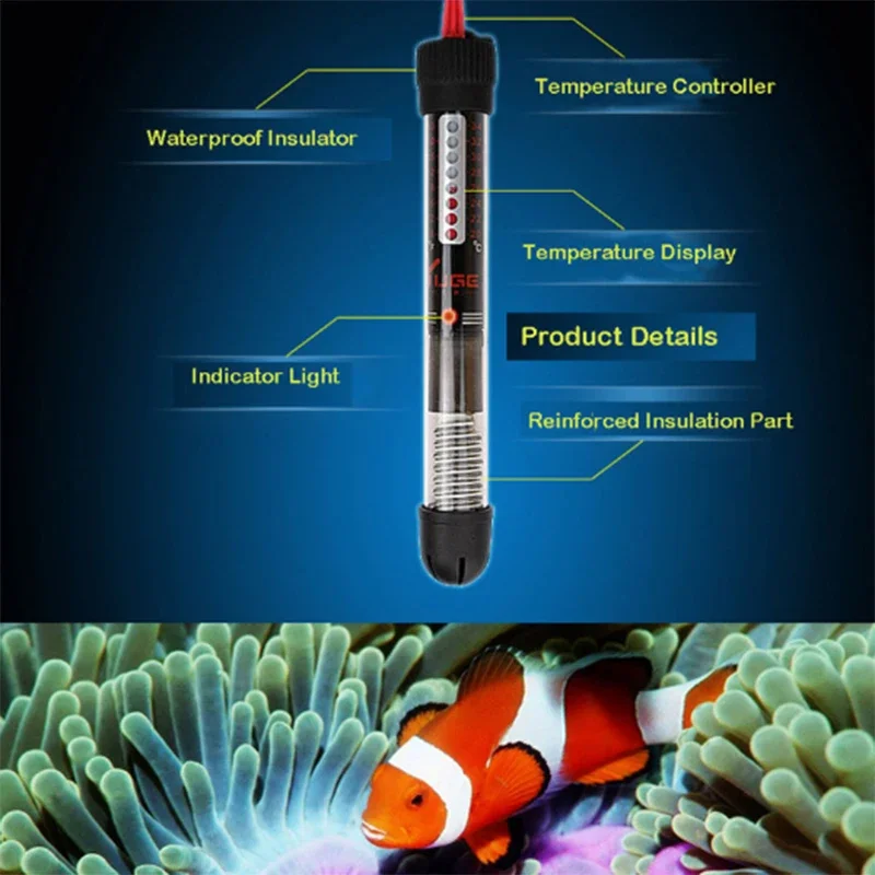 Aquecedor Submersível para Aquário de 25W a 300W com Termostato - Imagem 3