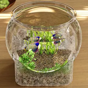aquário de mesa redondo de pet