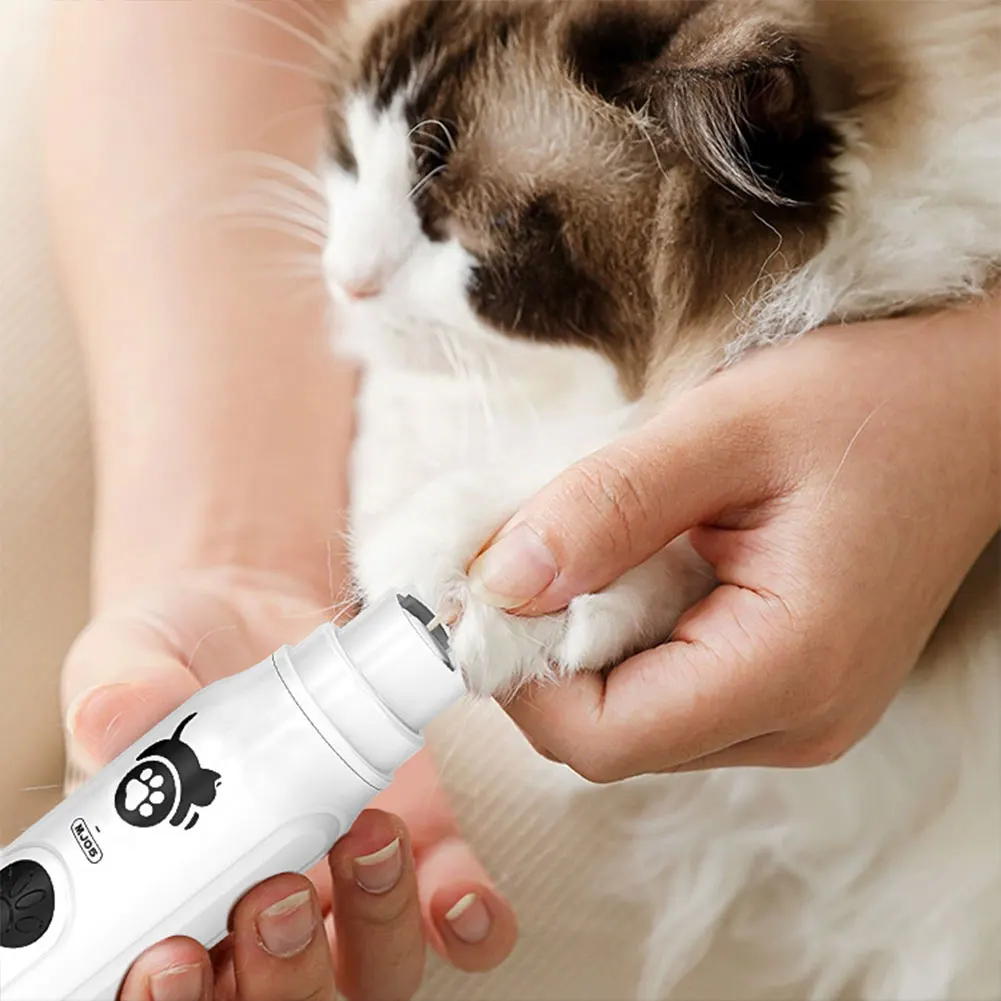 Lixa de Unhas Elétrica para Cães e Gatos 3 Velocidades Recarregável USB - Imagem 3