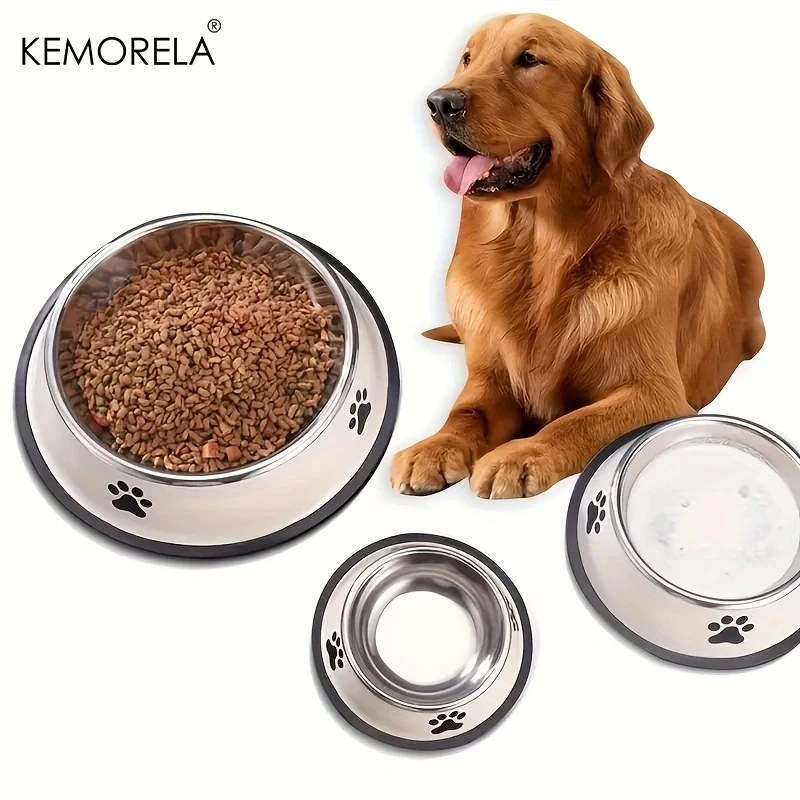 tigela de aço inoxidável para cães e gatos