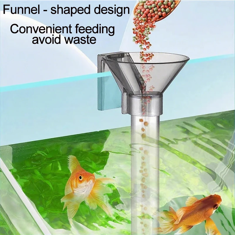 Alimentador para Aquário de Acrílico Transparente com Escova de Limpeza - Imagem 5