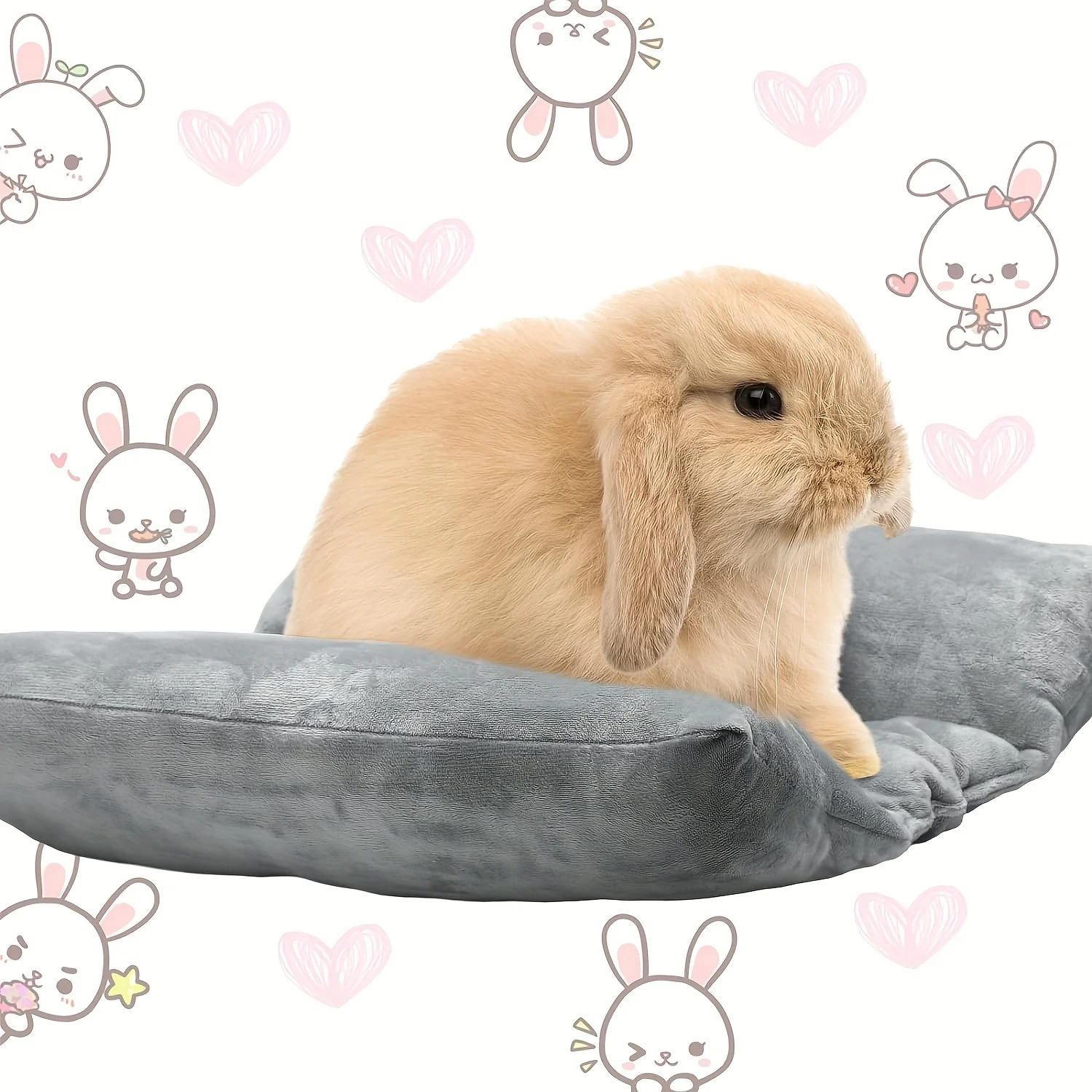 Cama para Coelhos de Pelúcia para Porte Pequeno e Médio - Image 6