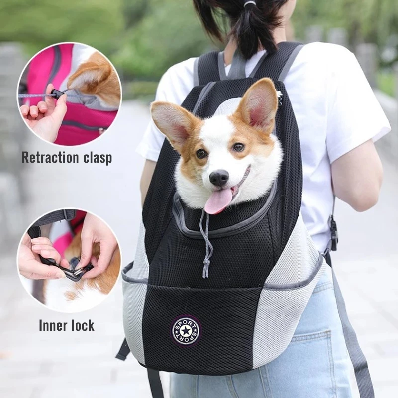 mochila canguru para cães lavável