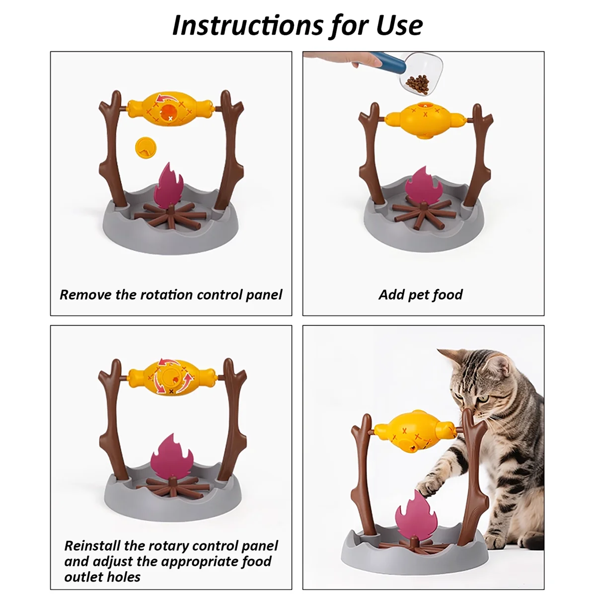 Brinquedo Interativo para Gatos Dispensador de Comida com Petiscos Ocultos - Image 6