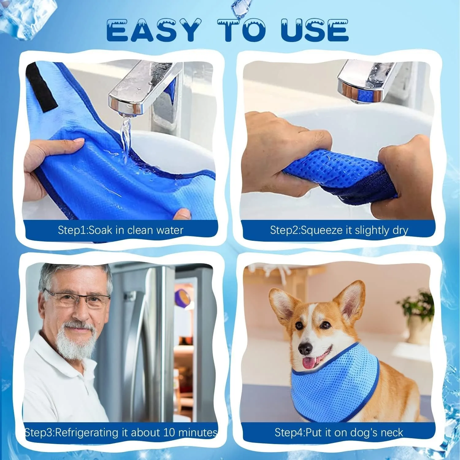 Coleira Refrescante para Cães de Poliéster com Toalha Integrada - Image 3