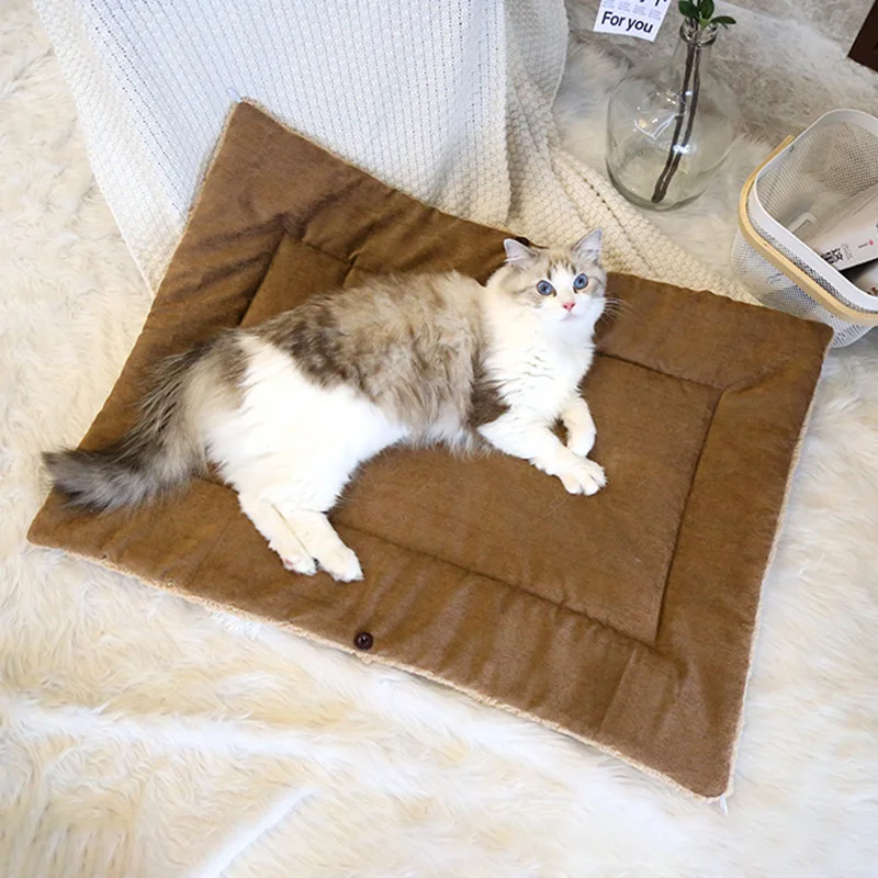 Cama para Gatos e Cães Pequenos de Pelúcia Lavável na Máquina - Imagem 4