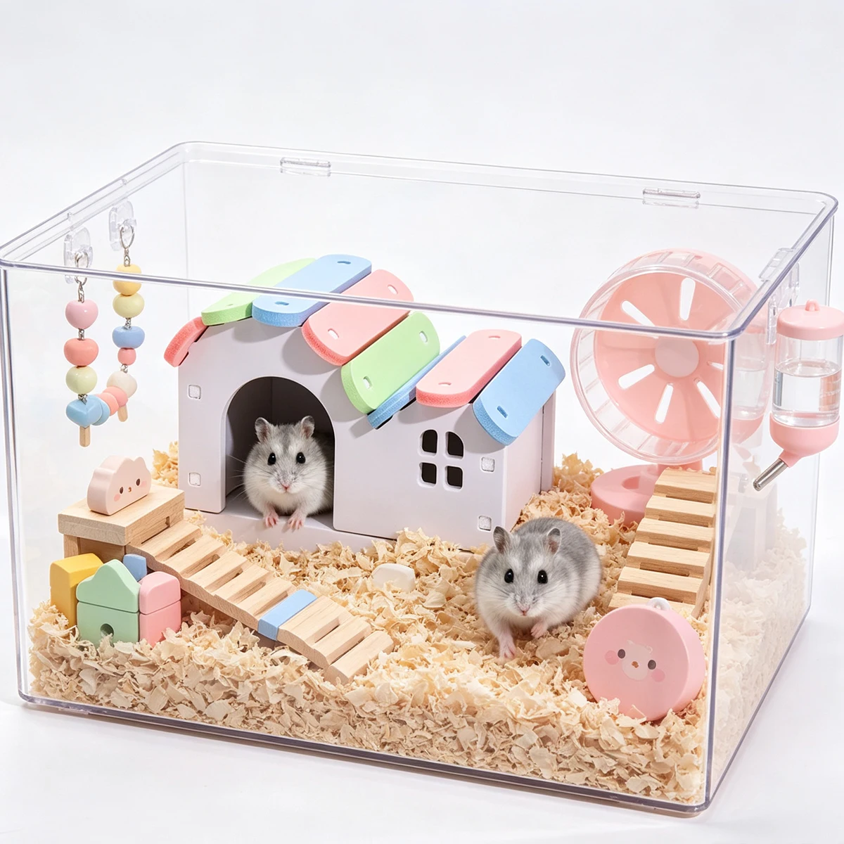 Casa para Hamster de Madeira com Superfície Polida para Roedores - Image 2