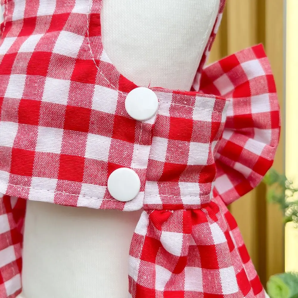 Roupa para Gatos e Cães Pequenos de Poliéster com Saia Xadrez - Image 2