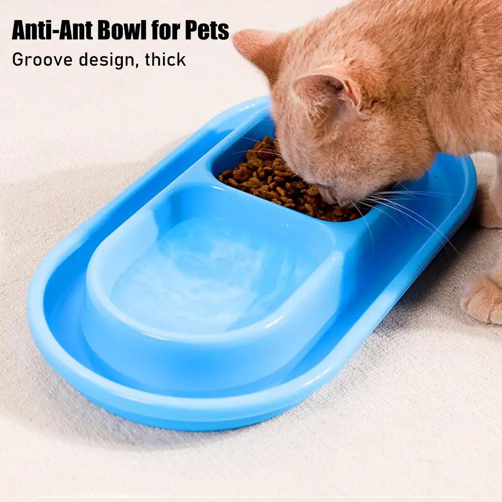 Comedouro Duplo Plástico para Cães e Gatos Anti Formigas 27x15,5 cm - Imagem 3