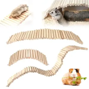 escada dobrável de madeira para hamster