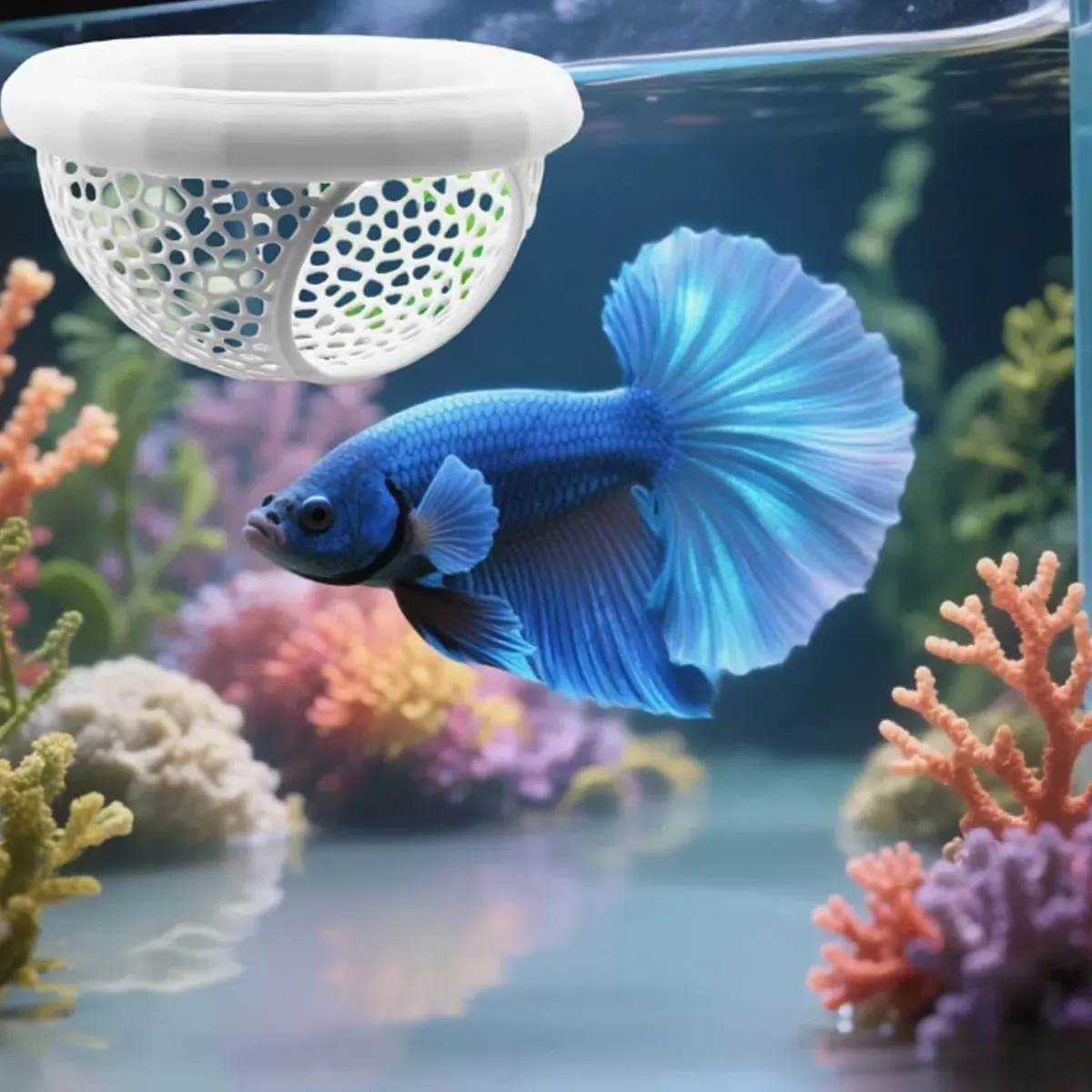 Cama Flutuante para Peixe Betta em Malha Macia - Imagem 5
