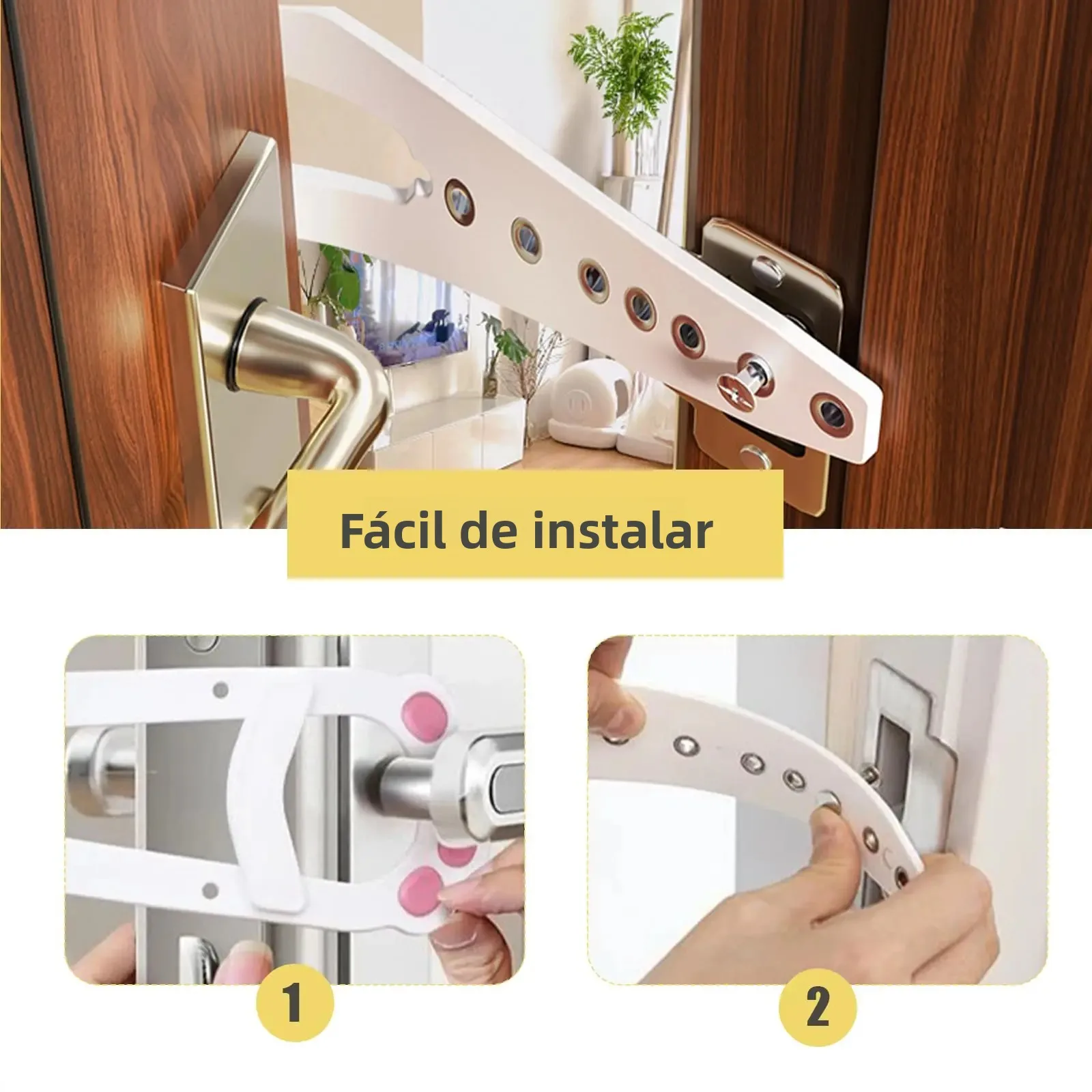 Trava de Porta para Gatos Ajustável de ABS sem Ferramentas - Imagem 4