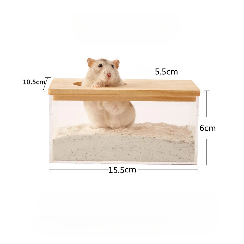Caixa de Areia para Hamster Transparente Dupla Finalidade - Imagem 5
