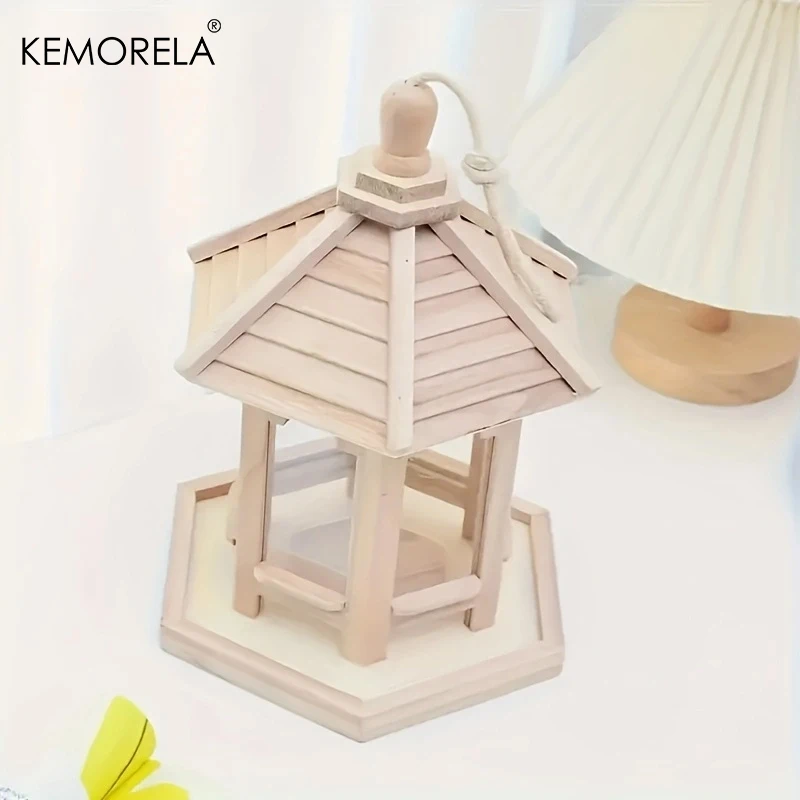 Kemorela Casa Alimentadora para Pássaros de Madeira com Sistema de Água - Image 3